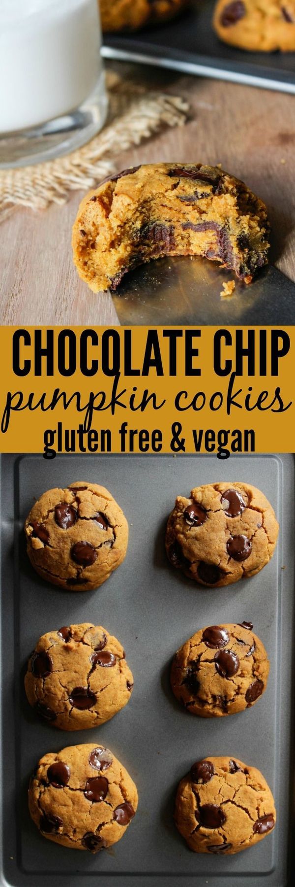 Vegan Chocolate Chip Pumpkin Cookies