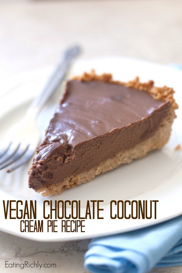 Vegan Chocolate Coconut Cream Pie