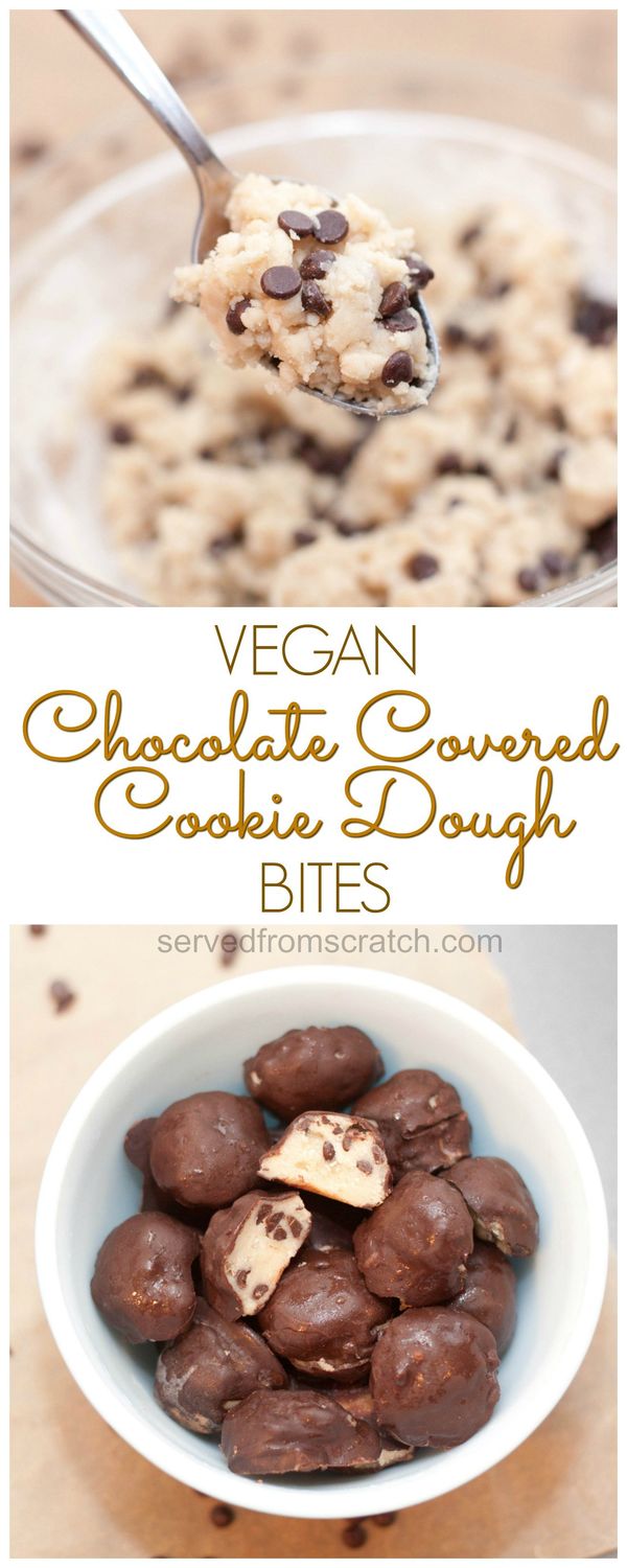 Vegan Chocolate Covered Cookie Dough Bites