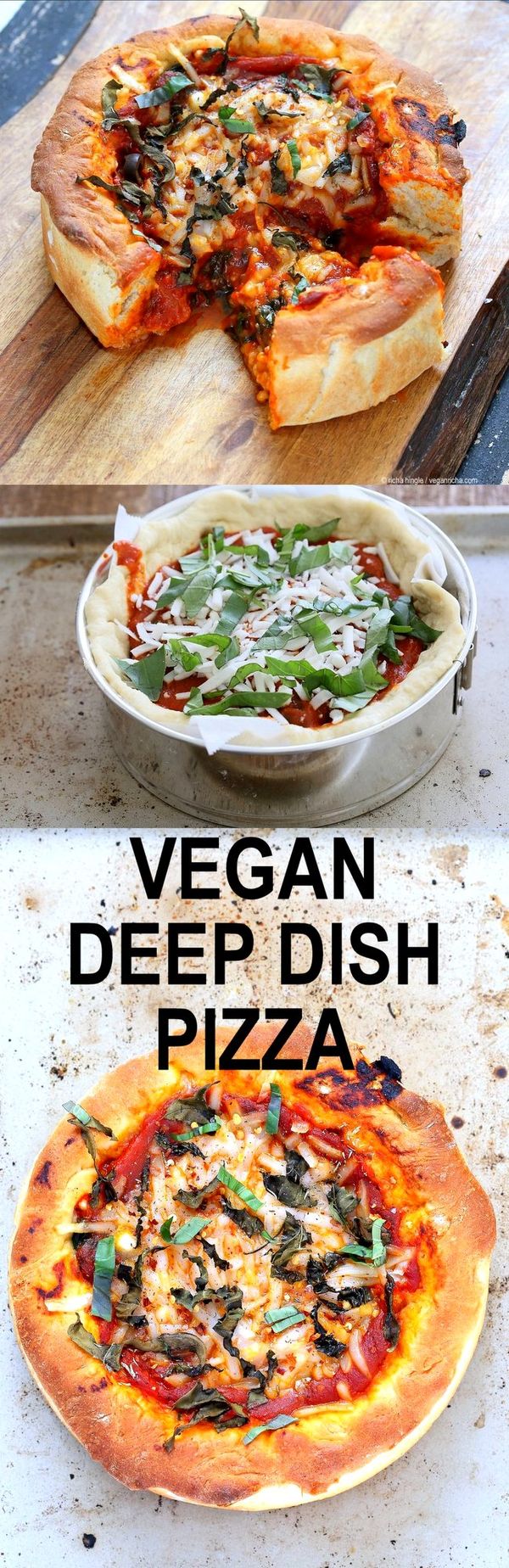 Vegan Deep Dish Pizza