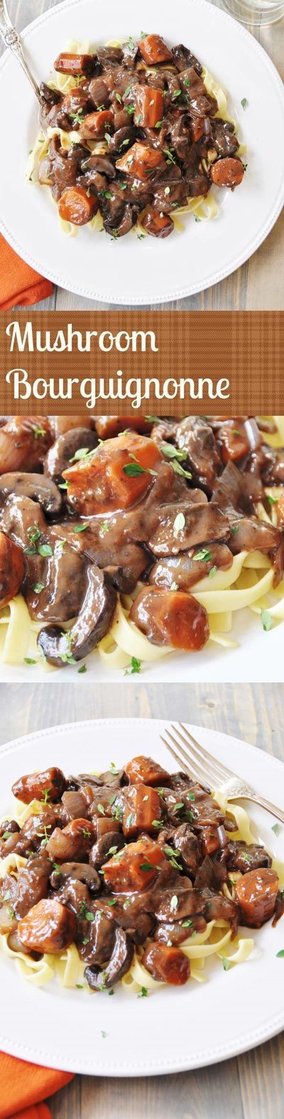 Vegan Mushroom Bourguignonne