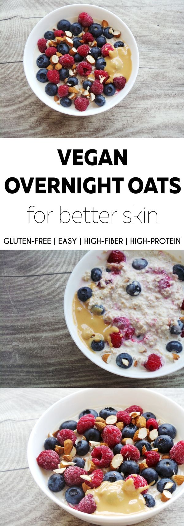 Vegan Overnight oats for Healthy Heart, Skin and Brain