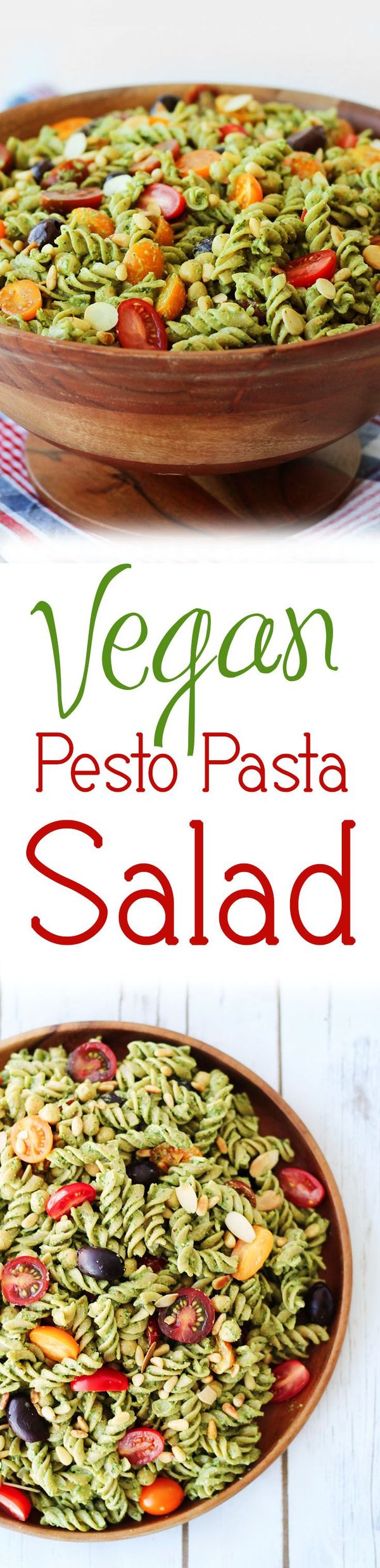 Vegan Pesto Gluten Free Pasta Salad | Healthy Summer Potluck