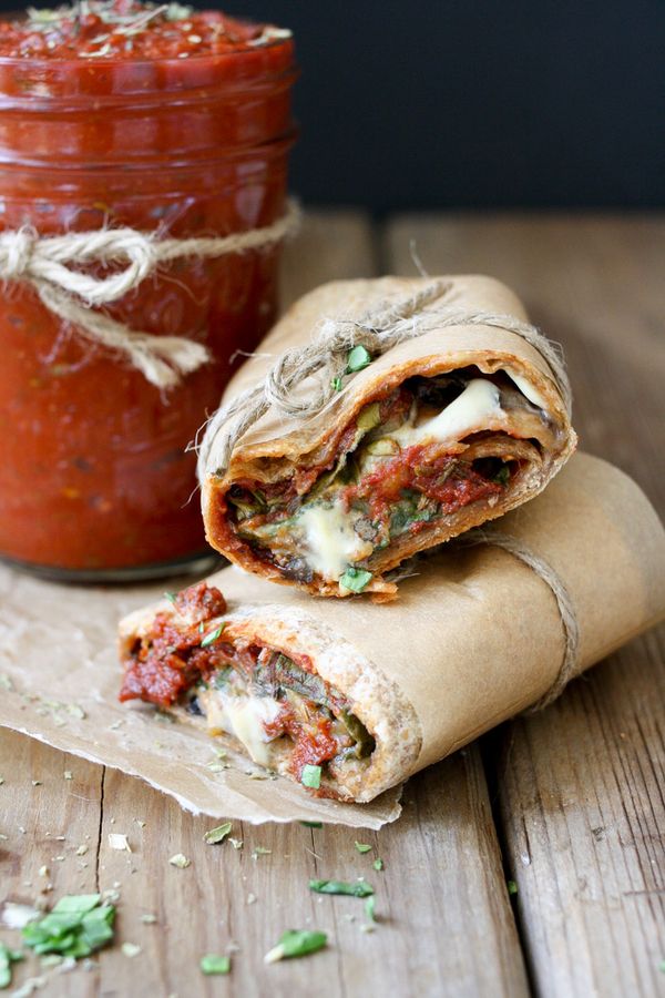 Vegan Pizza Burrito with Easy Pizza Sauce