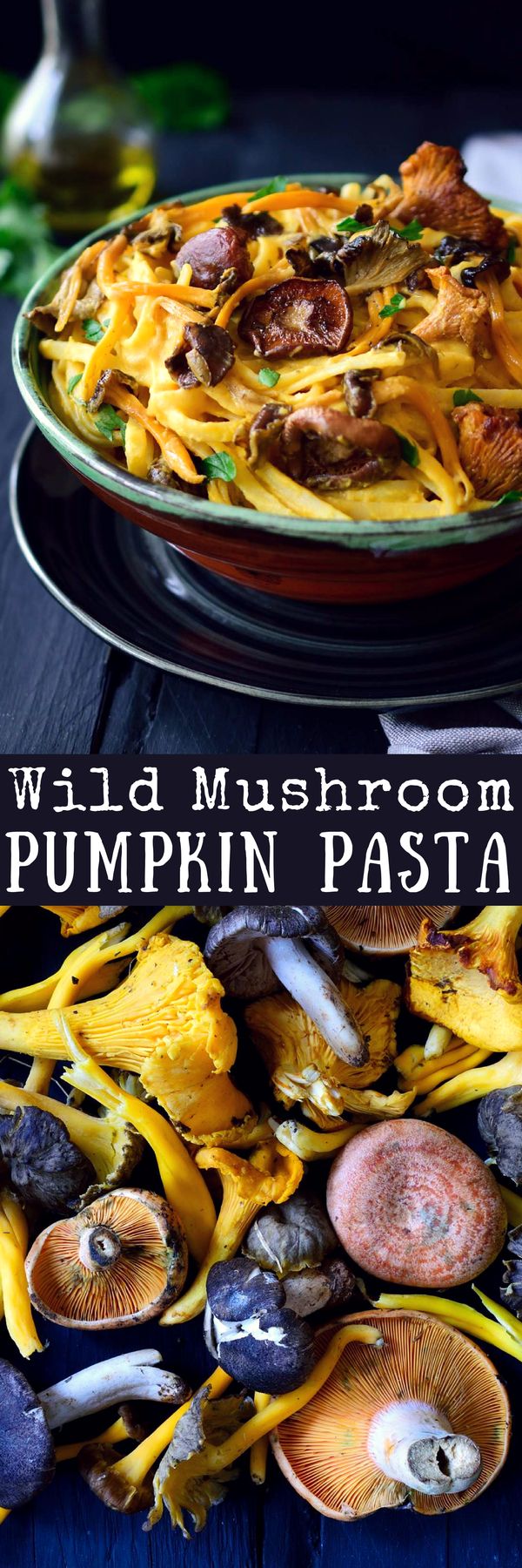 Vegan Pumpkin Pasta Sauce with Wild Mushrooms