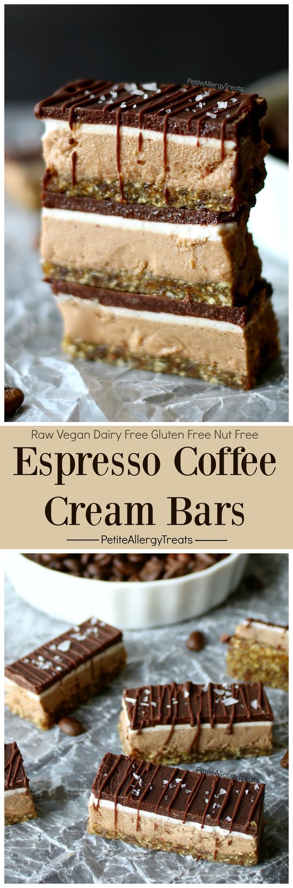 Vegan Raw Espresso Coffee Cream Bars