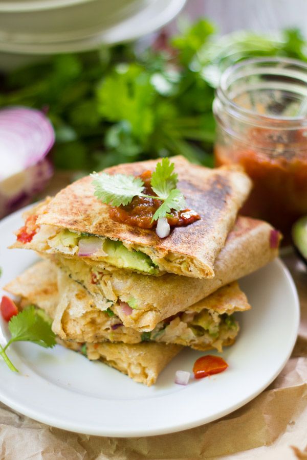 Vegan Smashed White Bean Quesadillas