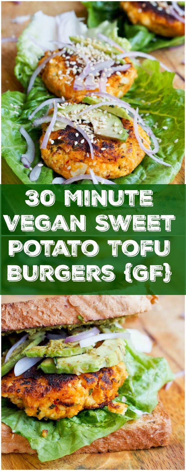 Vegan Sweet Potato Tofu Burgers