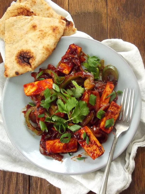 Vegan Tofu Chilli Paneer