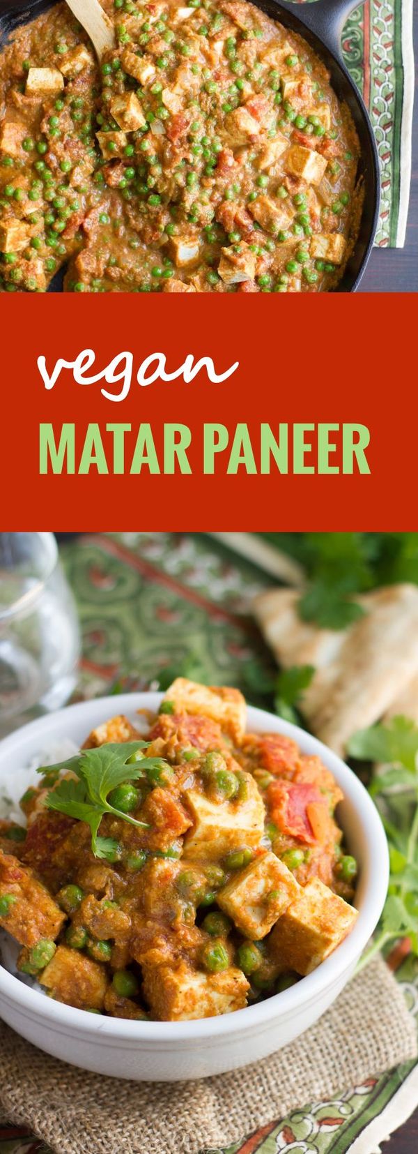 Vegan Tofu Matar Paneer