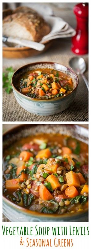 Vegetable Soup with Lentils & Seasonal Greens