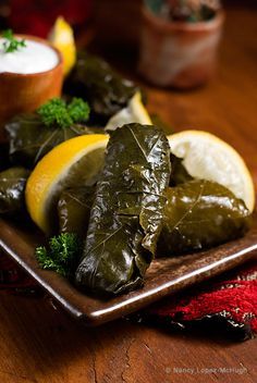 Vegetarian Stuffed Grape Leaves Recipe from An Edible Mosaic Cookbook