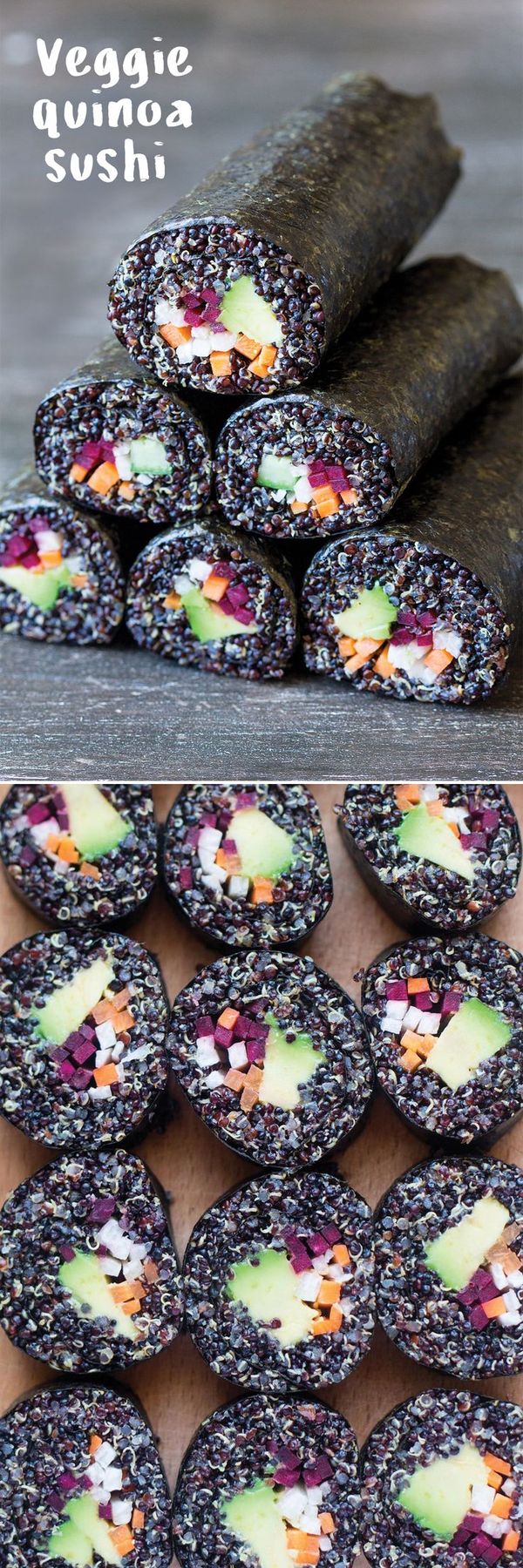 Veggie quinoa sushi