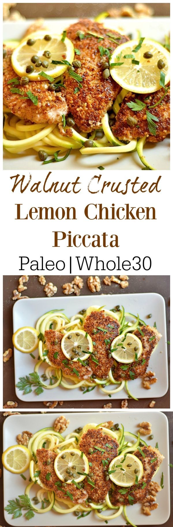 Walnut Crusted Lemon Chicken Piccata