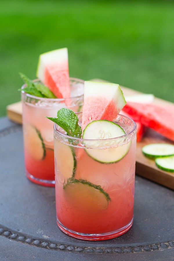 Watermelon & Cucumber Mojitos