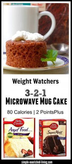 Weight Watchers 3 2 1 Microwave Mug Cake