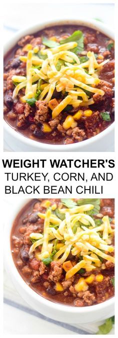 Weight Watcher's Turkey, Corn, and Black Bean Chili