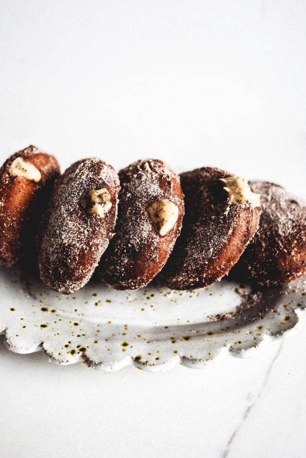 White Chocolate and Tiramisu Doughnuts