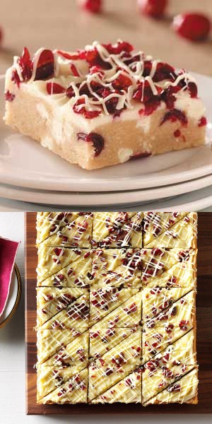 White Chocolate Cranberry Blondies