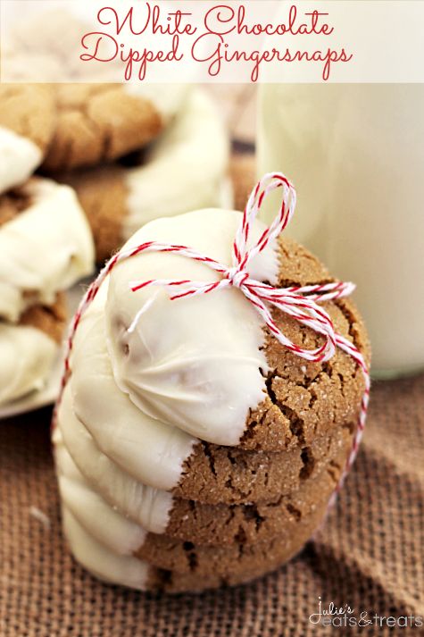 White Chocolate Dipped Gingersnaps