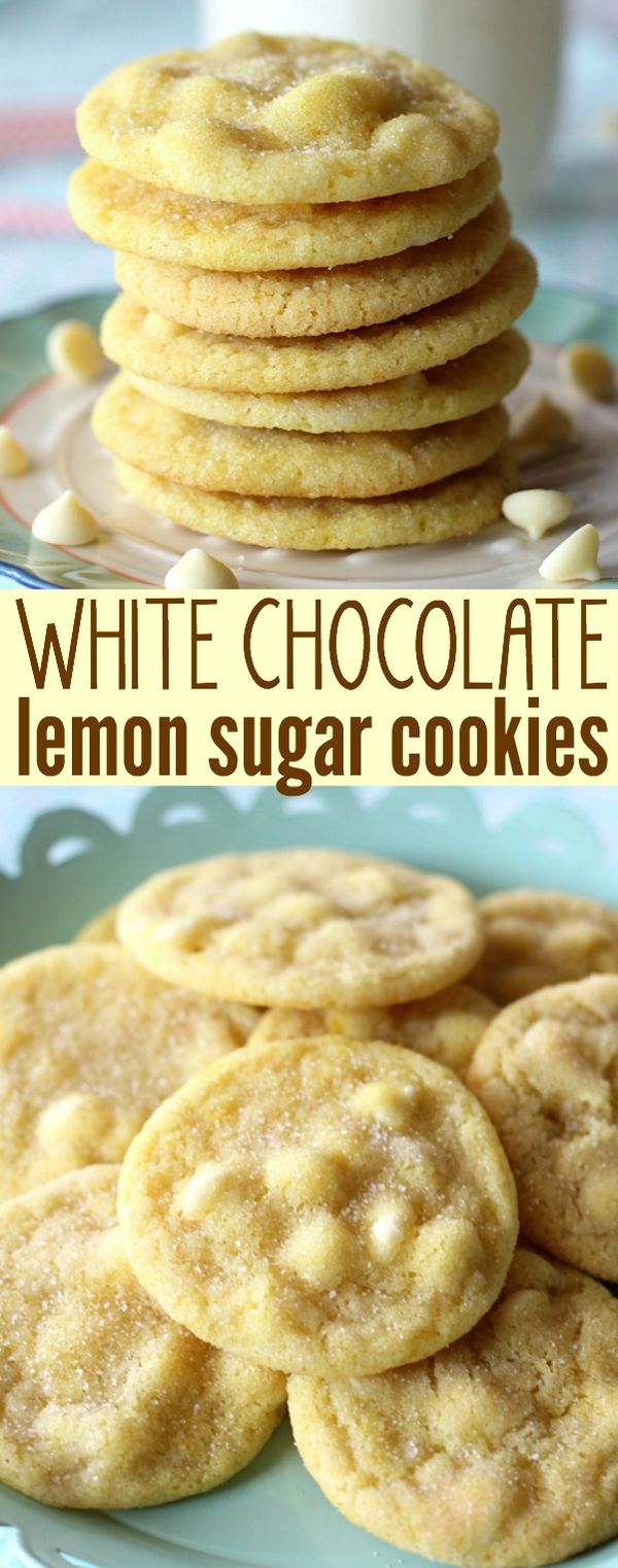 White Chocolate Lemon Sugar Cookies