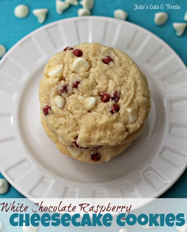 White Chocolate Raspberry Cheesecake Cookies