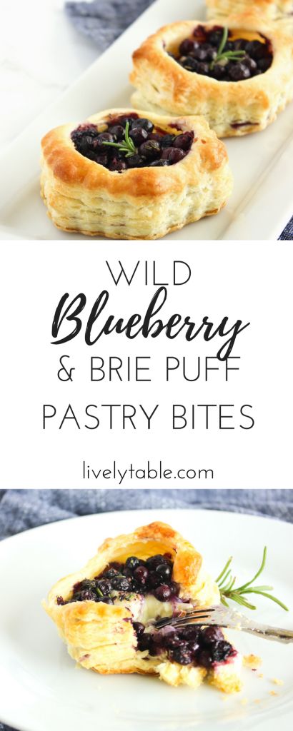 Wild Blueberry and Brie Puff Pastry Bites