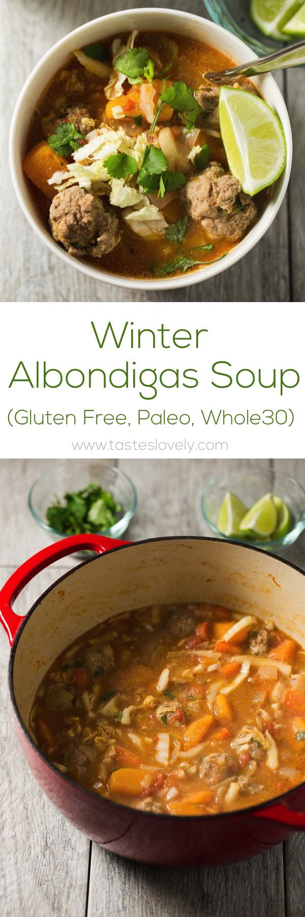 Winter Albondigas Soup with Shredded Cabbage