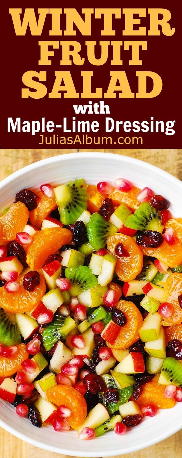 Winter Fruit Salad with Maple-Lime Dressing