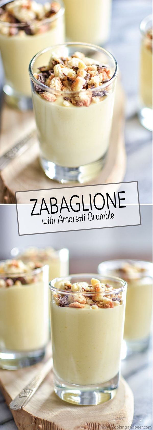 Zabaglione with Amaretti Crumble