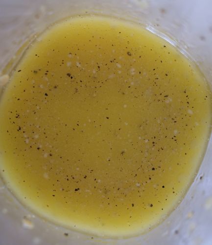 Zesty Lemon Garlic Salad Dressing with Fresh Black Pepper