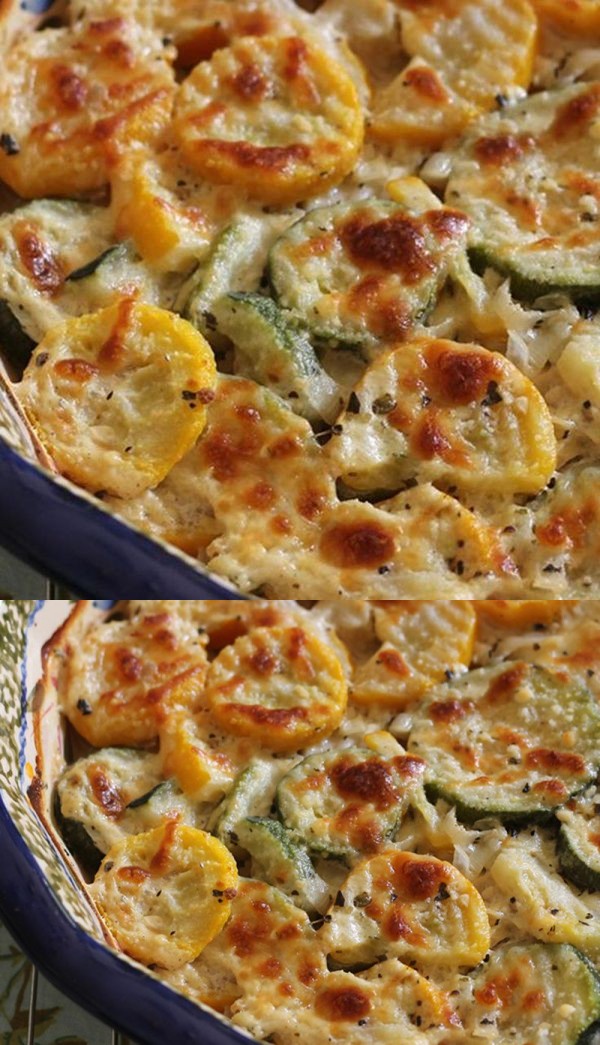 Zucchini and Squash Au Gratin