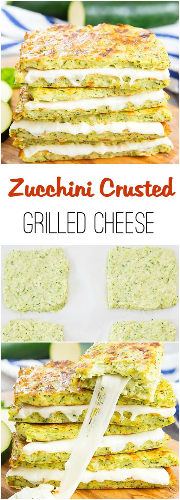 Zucchini Crusted Grilled Cheese Sandwiches