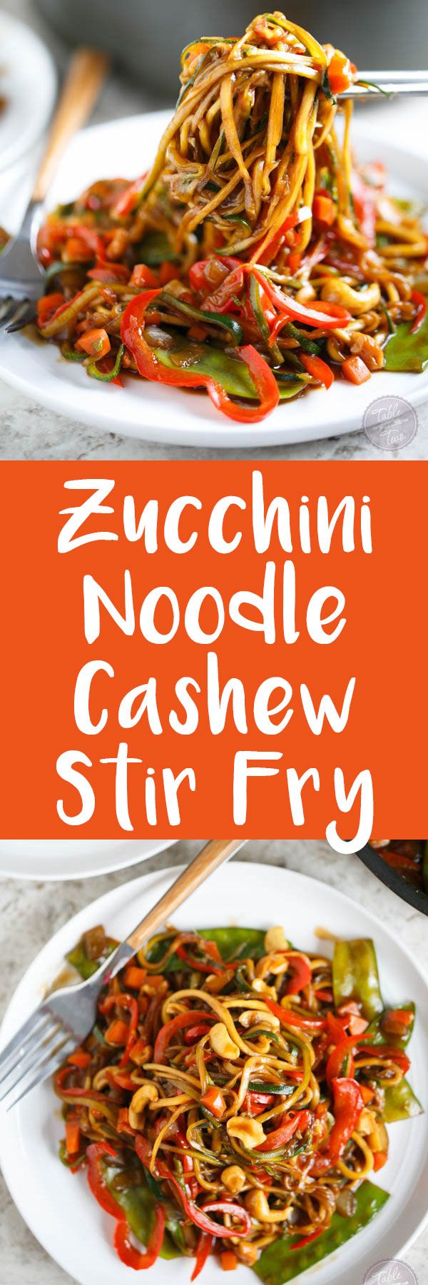 Zucchini Noodle Cashew Stir Fry