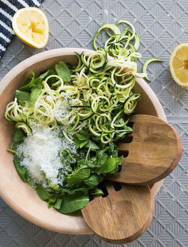 Zucchini Salad with Arugula, Mint and Lemon