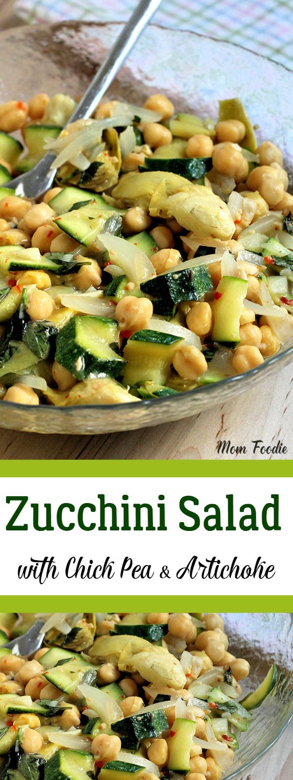 Zucchini Salad with Chick Pea & Artichoke