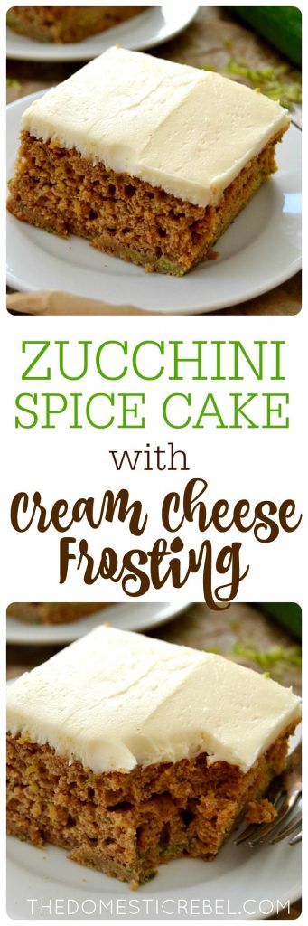 Zucchini Spice Cake with Cream Cheese Frosting