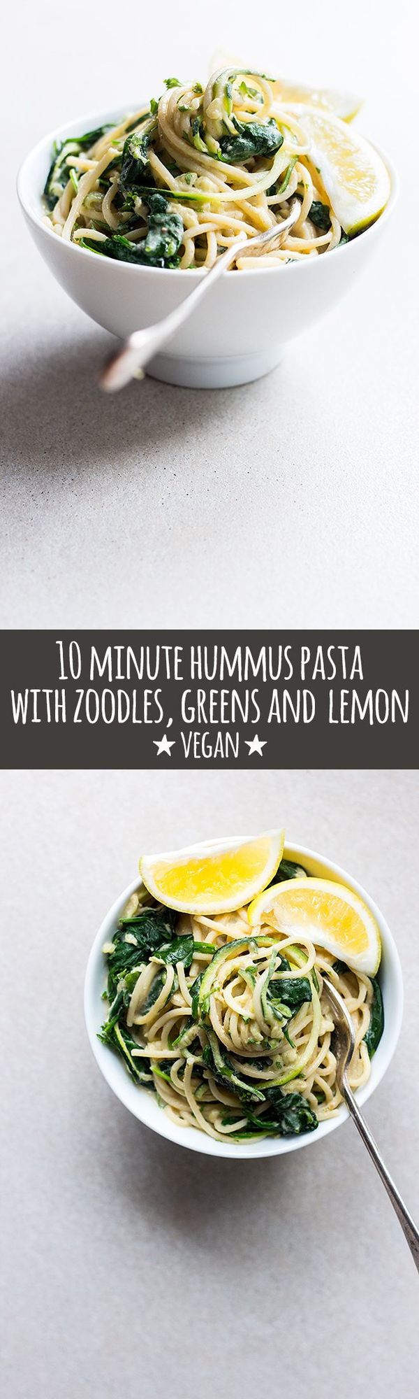 10 minute hummus pasta