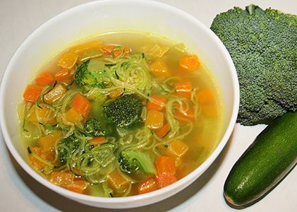 100 Calorie Vegetable ‘Zoodle’ Soup