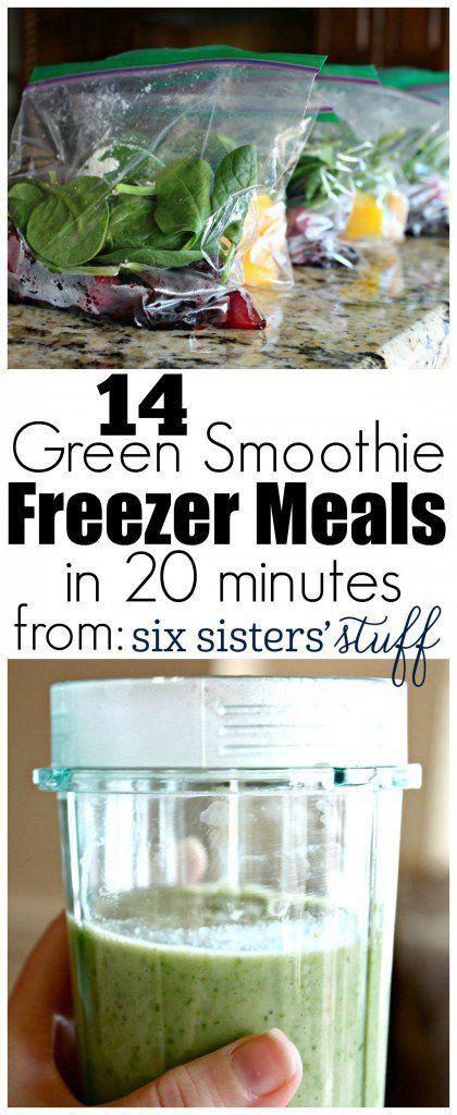 14 Green Smoothie Freezer Meals in 20 Minutes