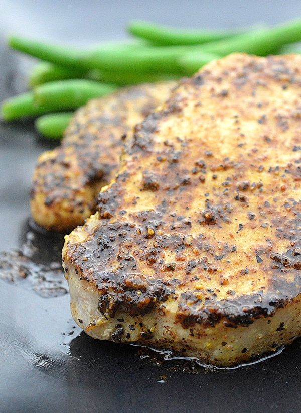 15 Minute Lemon Dijon Pork Chops