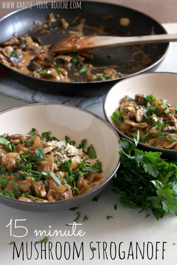 15 minute mushroom stroganoff