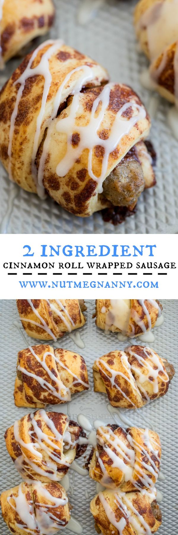 2 Ingredient Cinnamon Roll Wrapped Sausages