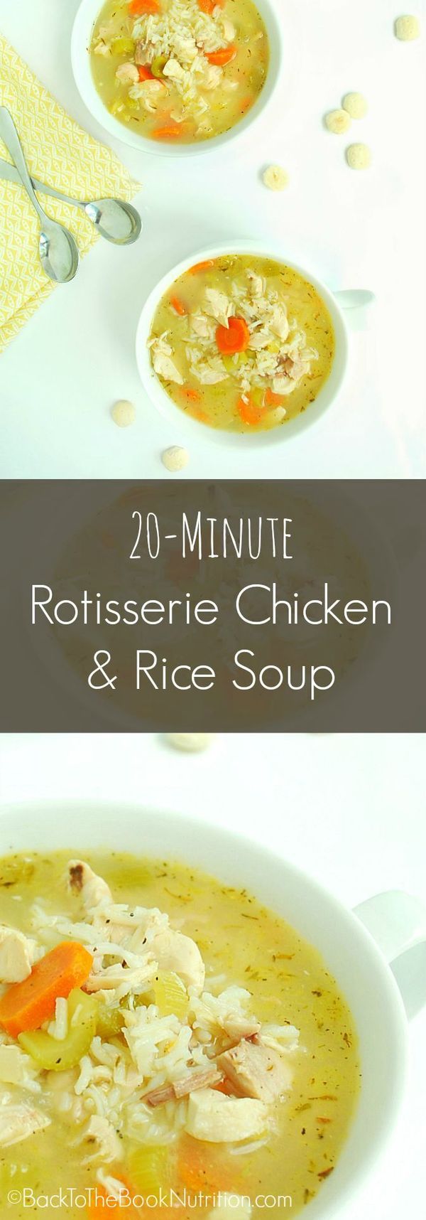 20 Minute Rotisserie Chicken and Rice Soup