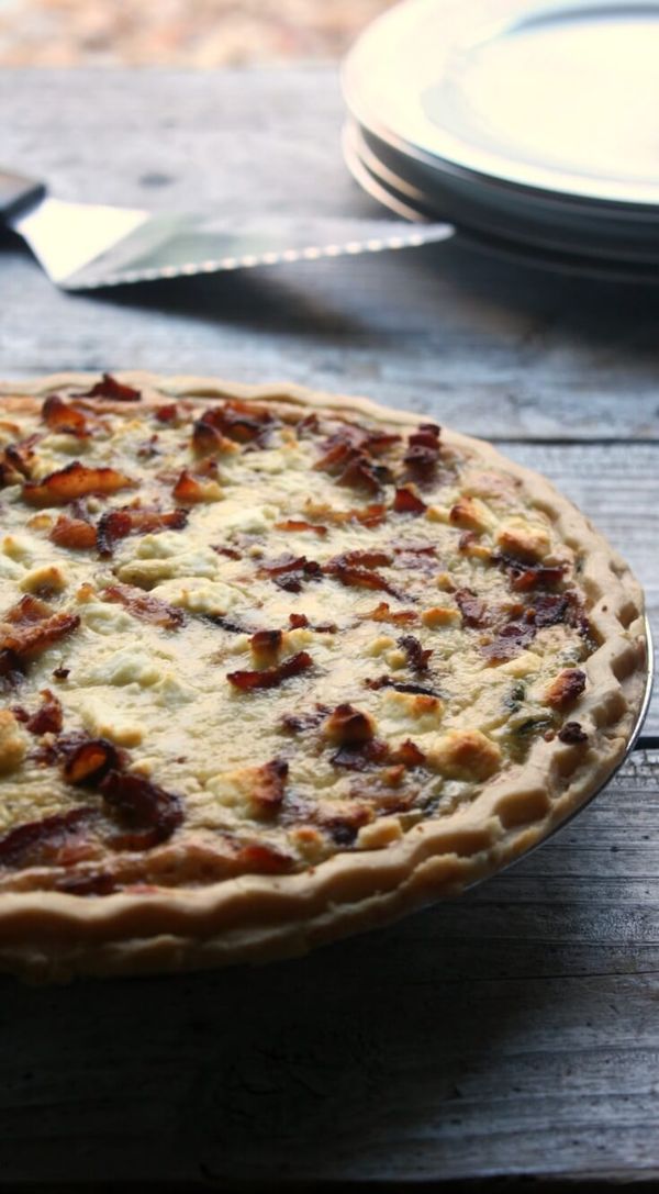 3 Cheese Bacon Spinach Quiche