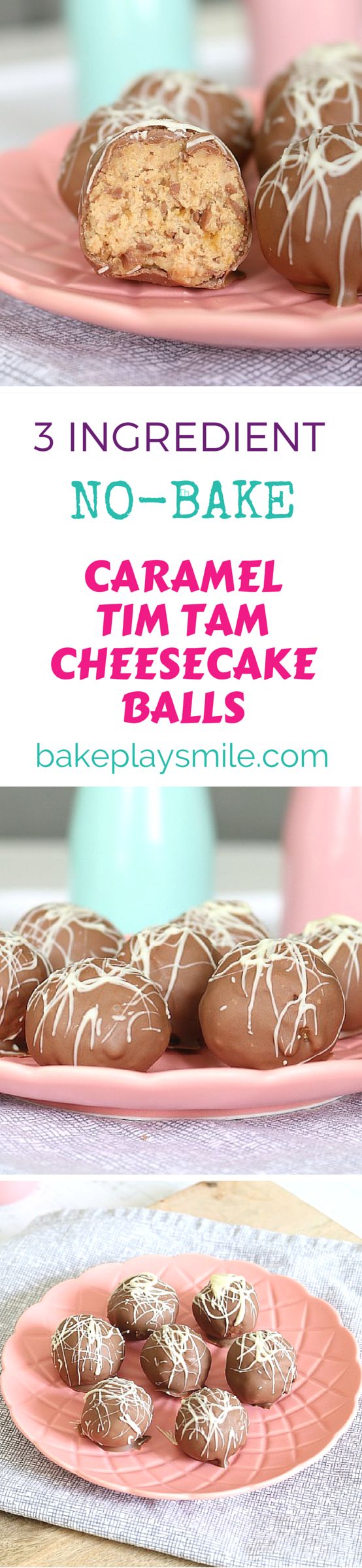 3 Ingredient Caramel Tim Tam Cheesecake Balls (No-Bake!