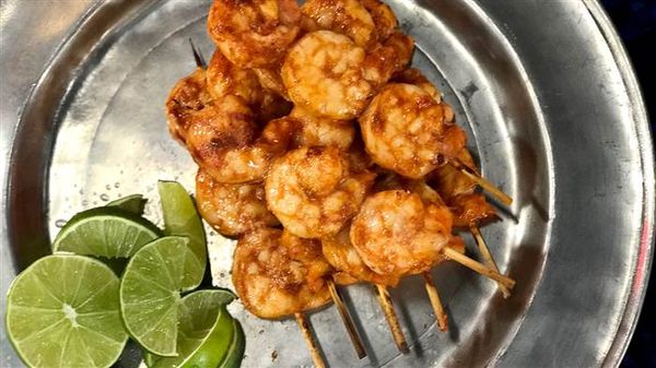 3-Ingredient Chipotle-Lime Shrimp Skewers