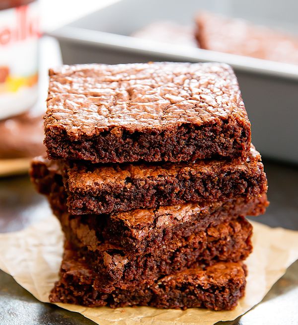 3 Ingredient Flourless Nutella Brownies