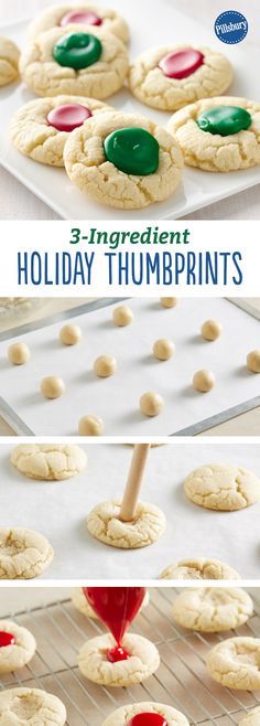 3-Ingredient Holiday Thumbprints