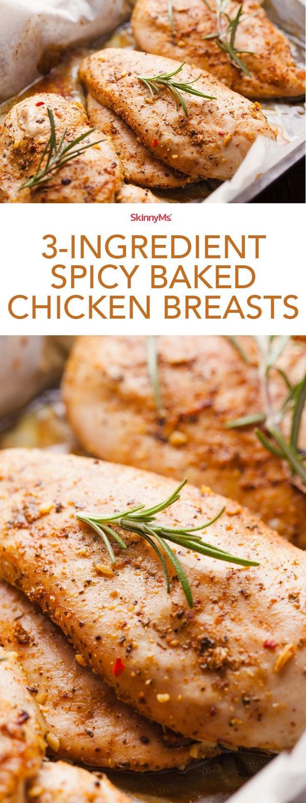 3-Ingredient Spicy Baked Chicken Breasts